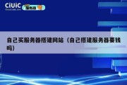 自己买服务器搭建网站（自己搭建服务器要钱吗）