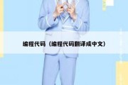 编程代码（编程代码翻译成中文）