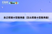 自己搭建小型服务器（怎么搭建小型服务器）