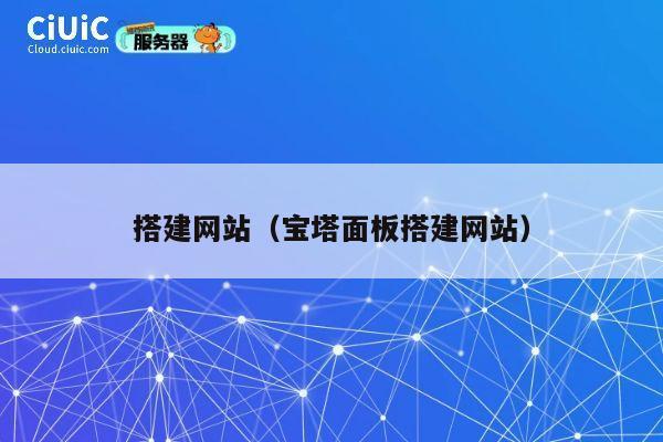 搭建网站（宝塔面板搭建网站） 第1张