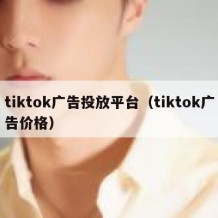 tiktok广告投放平台（tiktok广告价格）
