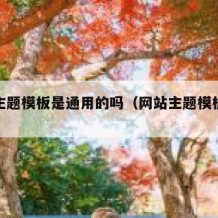 网站主题模板是通用的吗（网站主题模板制作）