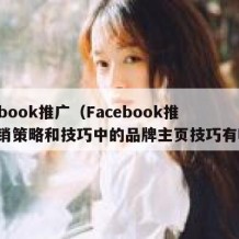 facebook推广（Facebook推广营销策略和技巧中的品牌主页技巧有哪些）