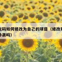开源代码如何修改为自己的项目（修改开源代码算抄袭吗）