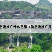 信息流推广什么意思（信息流推广是指）