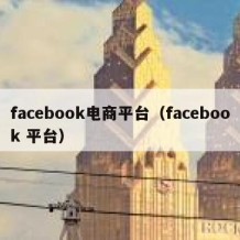 facebook电商平台（facebook 平台）