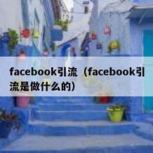 facebook引流（facebook引流是做什么的）
