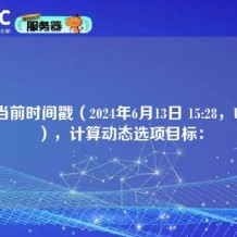 根据当前时间戳（2024年6月13日 15:28，UTC+8），计算动态选项目标：
