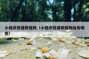 小程序搭建教程网（小程序搭建教程网站有哪些）
