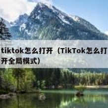 tiktok怎么打开（TikTok怎么打开全局模式）