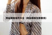 网站模板插件大全（网站模板在哪里找）