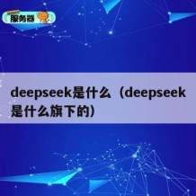 deepseek是什么（deepseek是什么旗下的）