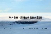 刷抖音粉（刷抖音粉是什么意思）