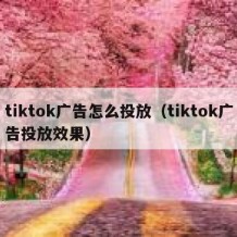 tiktok广告怎么投放（tiktok广告投放效果）