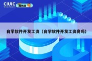自学软件开发工资（自学软件开发工资高吗）