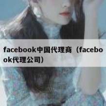 facebook中国代理商（facebook代理公司）