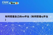 如何搭建自己的oa平台（如何搭建oj平台）