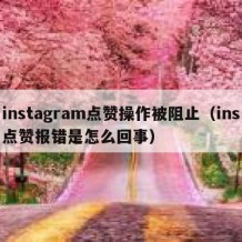 instagram点赞操作被阻止（ins点赞报错是怎么回事）