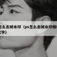 ps怎么去掉水印（ps怎么去掉水印相机上的文字）