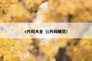 c代码大全（c代码规范）