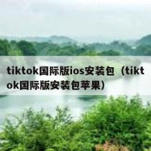tiktok国际版ios安装包（tiktok国际版安装包苹果）