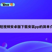 91短视频安卓版下载安装pp的简单介绍