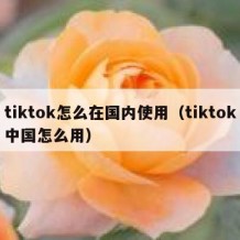 tiktok怎么在国内使用（tiktok中国怎么用）