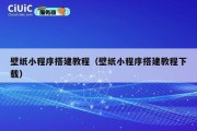 壁纸小程序搭建教程（壁纸小程序搭建教程下载）
