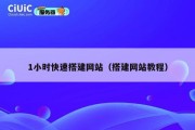 1小时快速搭建网站（搭建网站教程）