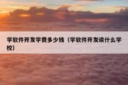 学软件开发学费多少钱（学软件开发读什么学校）