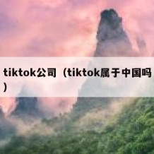 tiktok公司（tiktok属于中国吗）