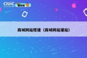 商城网站搭建（商城网站建站）