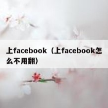 上facebook（上facebook怎么不用翻）