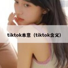tiktok本意（tiktok含义）