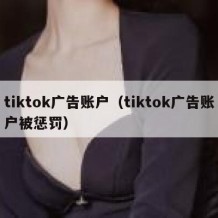 tiktok广告账户（tiktok广告账户被惩罚）