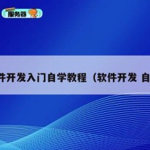 软件开发入门自学教程（软件开发 自学）