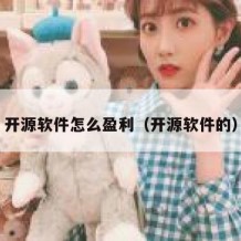 开源软件怎么盈利（开源软件的）
