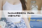 facebook现在叫什么（facebook是什么平台）