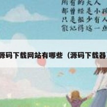 源码下载网站有哪些（源码下载器）