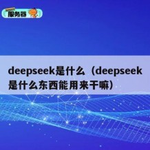deepseek是什么（deepseek是什么东西能用来干嘛）