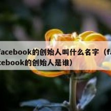 facebook的创始人叫什么名字（facebook的创始人是谁）