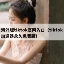 海外版tiktok官网入口（tiktok加速器永久免费版）