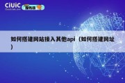如何搭建网站接入其他api（如何搭建网址）