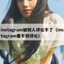 instagram被别人评论不了（instagram看不到评论）