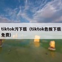 tiktok污下载（tiktok色板下载免费）