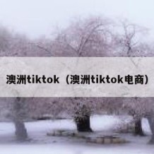 澳洲tiktok（澳洲tiktok电商）