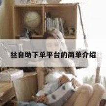 丝自助下单平台的简单介绍