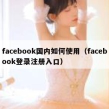 facebook国内如何使用（facebook登录注册入口）