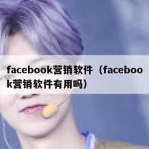 facebook营销软件（facebook营销软件有用吗）