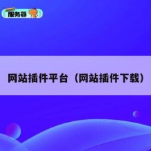 网站插件平台（网站插件下载）